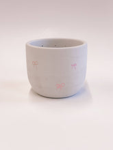 Load image into Gallery viewer, Pink Bow Planter With Drainage Hole: Raw Concrete 4&quot;