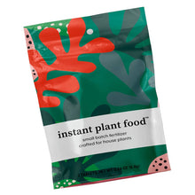 Load image into Gallery viewer, Instant plant food fertilizer packet with colorful leaf design containing 2 tablets for houseplants
