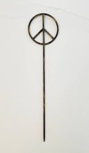 Load image into Gallery viewer, Peace Sign Symbol - Metal Garden or Plant Stakes for Pots!: 12"