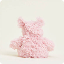 Load image into Gallery viewer, Pink fluffy pig-shaped heating pad toy with soft plush fur texture