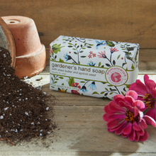 Load image into Gallery viewer, Gardener's Hand Soap, packaged in Garden of Paradise print
