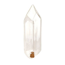 Load image into Gallery viewer, Clear crystal-shaped glass water vessel with cork stopper for plant watering