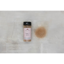 Load image into Gallery viewer, Finch + Fennel Sugar and Spice Topper Seasoning jar with spilled powder on white surface