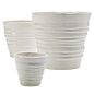 Load image into Gallery viewer, Stack of white plastic nursery pots in various sizes for plants