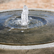 Load image into Gallery viewer, Girona fountain with central water spout creating ripples in stone basin