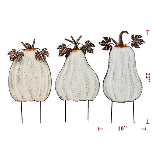 White Metal Pumpkins