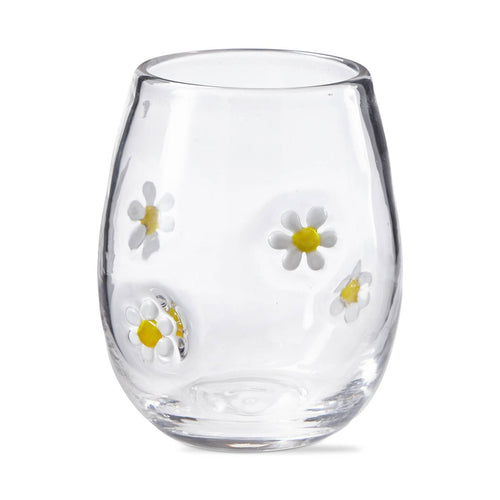 Flower Stemless Wine Glass