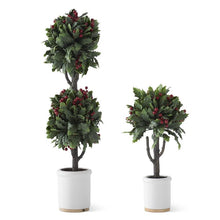 Load image into Gallery viewer, Holly Ball Topiaries