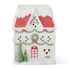 Load image into Gallery viewer, Glittered Resin LED Christmas House w/Time