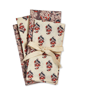 Jasmine Block Print Napkin Set of 4