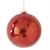 Load image into Gallery viewer, Red metallic round Christmas ornament with shiny reflective surface against white background