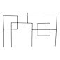 Load image into Gallery viewer, White metal plant support stakes with adjustable square frames for garden climbing plants