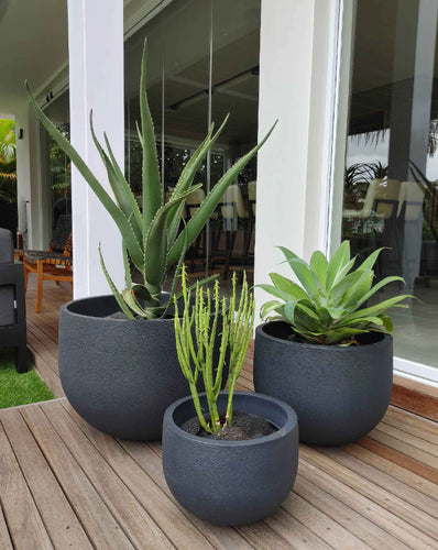 Round Rustic Planter