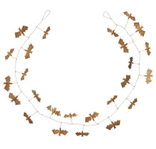 Load image into Gallery viewer, Kraft paper bat garland with 3D folded bats strung on wire for Halloween decoration