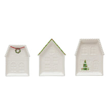 Load image into Gallery viewer, Embossed Stoneware House Plate