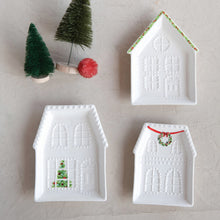 Load image into Gallery viewer, Embossed Stoneware House Plate