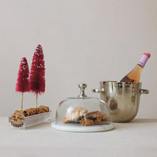 Load image into Gallery viewer, Glass Cloche with Marble Base &amp; Aluminum Handle