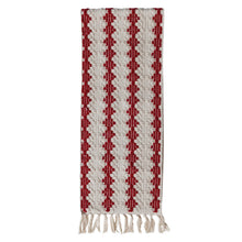 Load image into Gallery viewer, Table Runner with Diamond Pattern &amp; Tassels